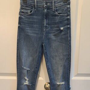 Mother The Swooner Ankle Fray Jeans Size 25 In Weekend Warrior, Distressed